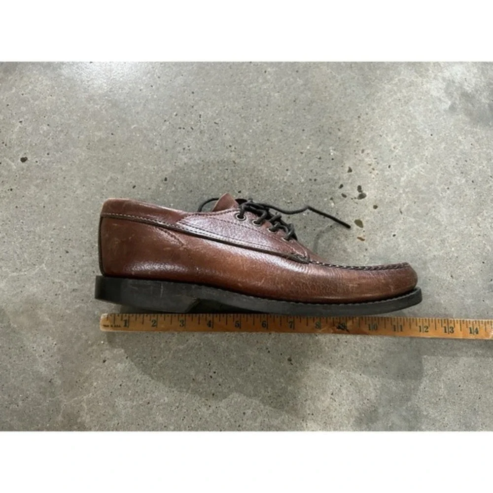 GOKEY Sauvage Bison Leather Mens Size 8.5‎ E Brown Oxford Shoes Loafers